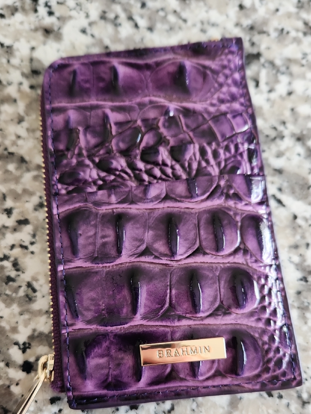 New Without Tag Brahmin Purple Melbourne Card Holder Wallet - Picture 7 of 9